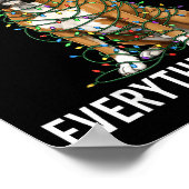 Boxer Dog Christmas I'm Fine Everything Is Fine Poster (Ecke)