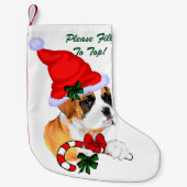 Boxer Dog Christmas Kleiner Weihnachtsstrumpf (Vorderseite)