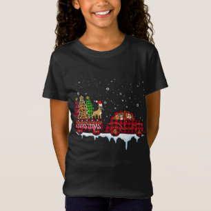 Boxer Dog Christmas Red Kariert Leopard Truck Sant T-Shirt