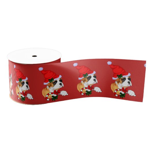 Boxer Dog Christmas Ripsband (Spule)