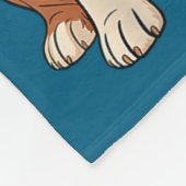 Boxer Dog Christmas Santa Hat Reindeer Lights Paja Fleecedecke (Ecke)