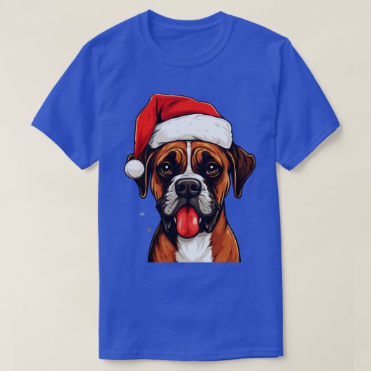 Boxer Dog Christmas T-Shirt (Design vorne)