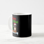 Boxer Dog Christmas Tree Lights Funny Xmas Boxer D Kaffeetasse (Vorderseite Links)
