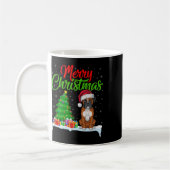 Boxer Dog Christmas Tree Lights Funny Xmas Boxer D Kaffeetasse (Links)