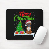 Boxer Dog Christmas Tree Lights Funny Xmas Boxer D Mousepad (Mit Mouse)