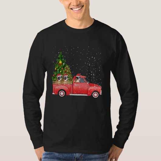 Boxer Dog Christmas Tree On Car Xmas vacation Fami T-Shirt (Vorderseite)