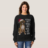 Boxer Dog Christmas - Wiggle Hintern Rock Sweatshirt (Vorne ganz)