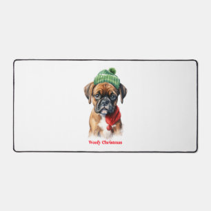 Boxer Dog Christmas X-Mas Wunschgeschenk Woofy Chr Schreibtischunterlage