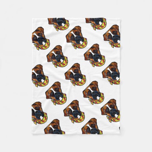 Boxer Dog Cinco de Mayo Fleecedecke (Vorderseite)