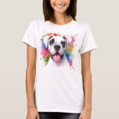 Boxer Dog Color Splash T-Shirt (Vorderseite)