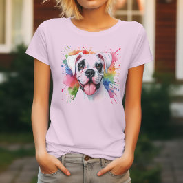 Boxer Dog Color Splash T-Shirt