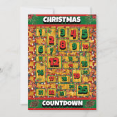 Boxer Dog Countdown Weihnachtskalender Feiertagskarte (Vorderseite)