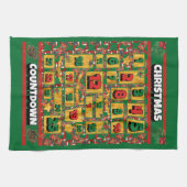 Boxer Dog Countdown Weihnachtskalender Geschirrtuch (Horizontal)