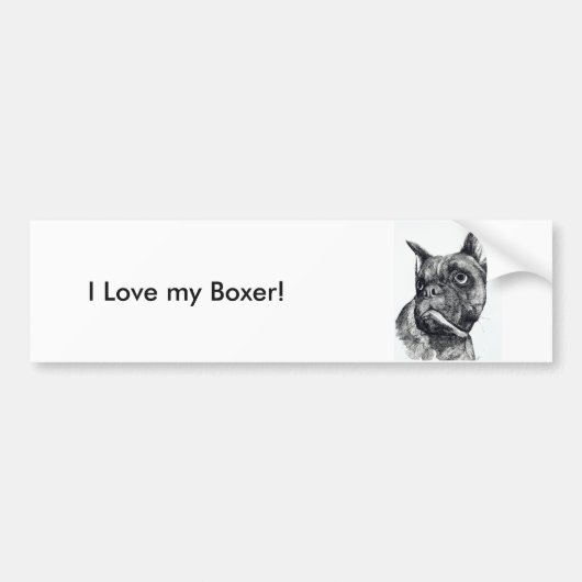 Boxer Dog Cutness Autoaufkleber (Vorne)