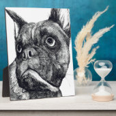 Boxer Dog Cutness Fotoplatte (Seite)