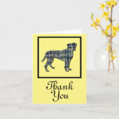 Boxer Dog Danke, dass Sie die Karte erhalten (Gelbe Blume)