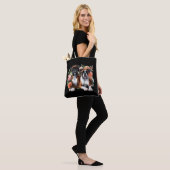Boxer Dog Duo unter den Blume Tasche (Am Model)