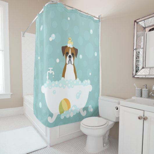 Boxer Dog Duschvorhang (Beispiel)