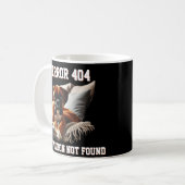 Boxer Dog Error 404 Motivation wurde nicht gefunde Kaffeetasse (Vorderseite Links)