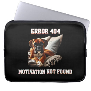 Boxer Dog Error 404 Motivation wurde nicht gefunde Laptopschutzhülle