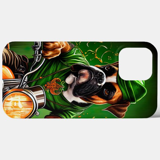 Boxer Dog Fahrrad St. Patrick's Day Case-Mate iPhone Hülle (Rückseite (Horizontal))
