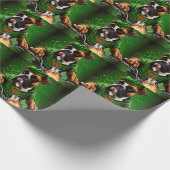 Boxer Dog Fahrrad St. Patrick's Day Geschenkpapier (Ecke)