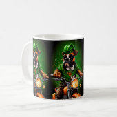 Boxer Dog Fahrrad St. Patrick's Day Kaffeetasse (Vorderseite Links)