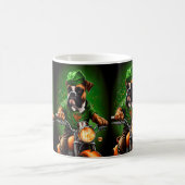 Boxer Dog Fahrrad St. Patrick's Day Kaffeetasse (Mittel)