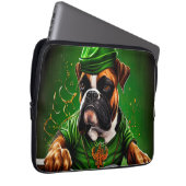 Boxer Dog Fahrrad St. Patrick's Day Laptopschutzhülle (Vorne Rechts)