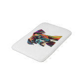 Boxer Dog farbenfroh Badematte (Schrägansicht)