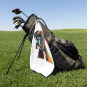 Boxer Dog farbenfroh Golfhandtuch (Gras)