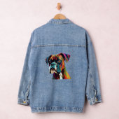 Boxer Dog farbenfroh Jeansjacke (Hangar)