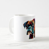Boxer Dog farbenfroh Kaffeetasse (Vorderseite Links)