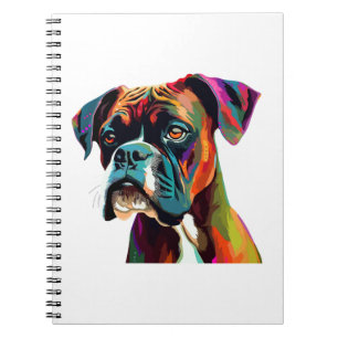Boxer Dog farbenfroh Notizblock