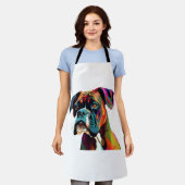 Boxer Dog farbenfroh Schürze (Getragen)