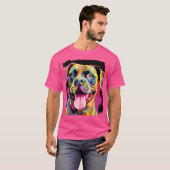 Boxer Dog farbenfroh T-Shirt (Vorne ganz)