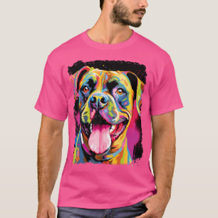 Boxer Dog farbenfroh T-Shirt