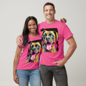 Boxer Dog farbenfroh T-Shirt (Unisex)