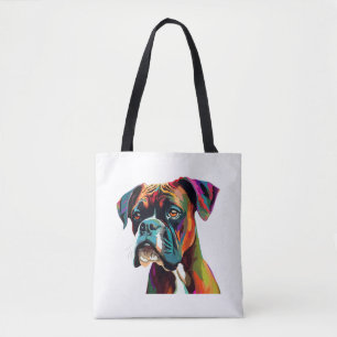 Boxer Dog farbenfroh Tasche