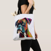 Boxer Dog farbenfroh Tasche (Von Nahem)