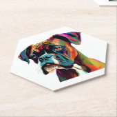 Boxer Dog farbenfroh Untersetzer (angewinkelt)