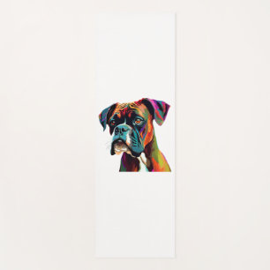 Boxer Dog farbenfroh Yogamatte