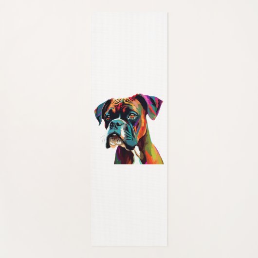 Boxer Dog farbenfroh Yogamatte (Vorderseite)