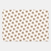 Boxer Dog Fawn Malerei Unzugeschnittenes Ohr Niedl Geschenkpapier Set (Vorderseite 2)