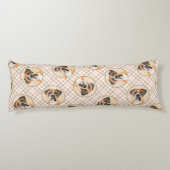 Boxer Dog Fawn Malerei Unzugeschnittenes Ohr Niedl Seitenschläferkissen (Rückseite)