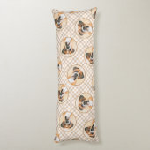 Boxer Dog Fawn Malerei Unzugeschnittenes Ohr Niedl Seitenschläferkissen (Rückseite (Vertikal))