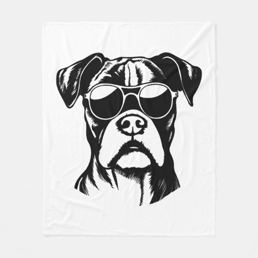 Boxer Dog Fleecedecke (Vorderseite)