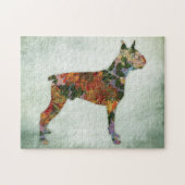 Boxer Dog Floral Puzzle (Horizontal)