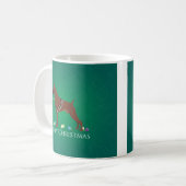 Boxer Dog Frohe Weihnachtsgestaltung Kaffeetasse (Vorderseite Links)