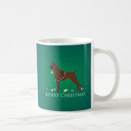 Boxer Dog Frohe Weihnachtsgestaltung Kaffeetasse